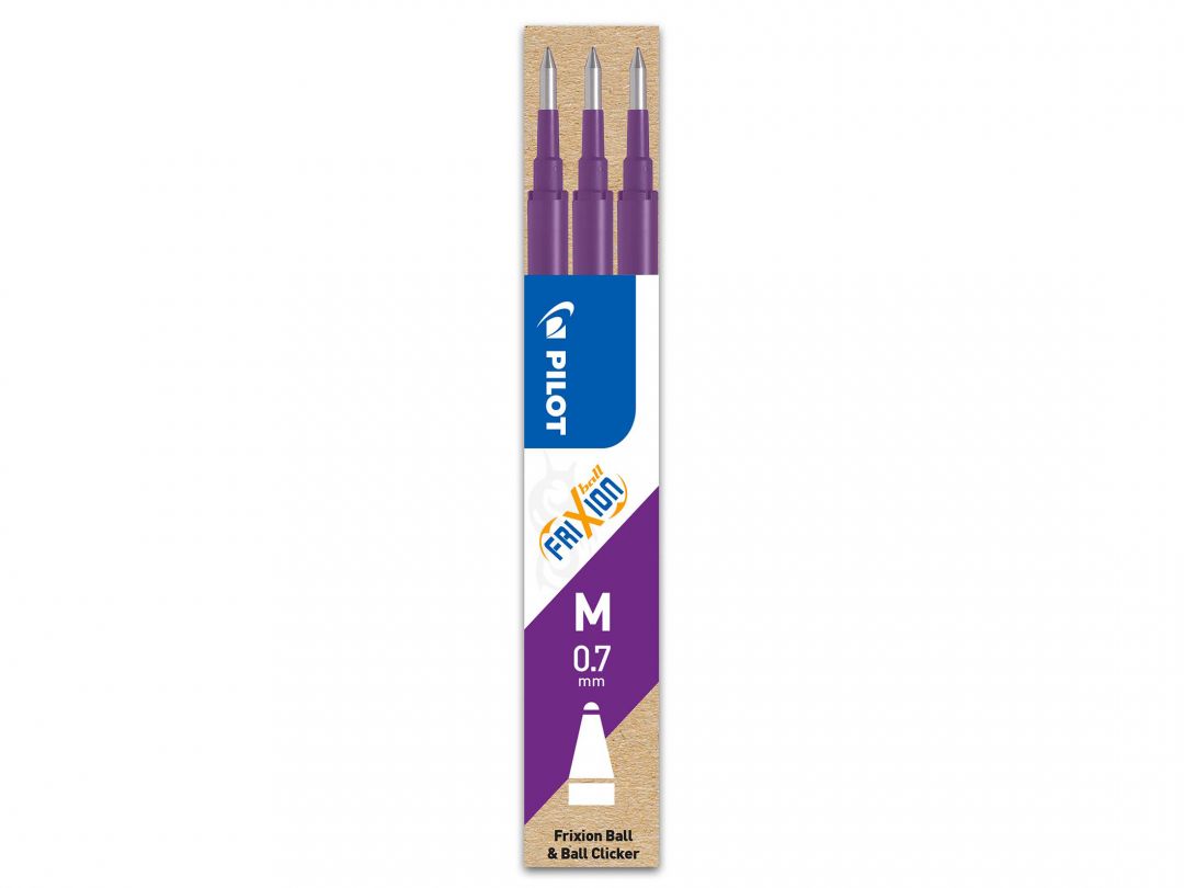 Wkład do pióra kulkowego Frixion Ball 0,7 mm. fioletowy (3 szt.) Pilot